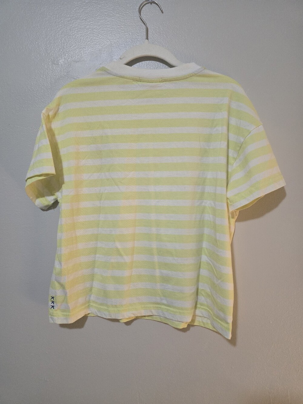Scotch & Soda Yellow and White Striped Tee with Tennis Racket Graphic - Picture 4 of 6